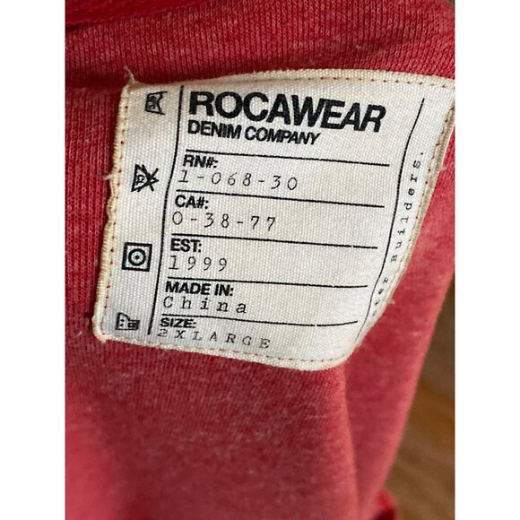 Rocawear Mens Red Track Jacket Full-Zip Logo Embroidered Pockets M - Picture 7 of 7
